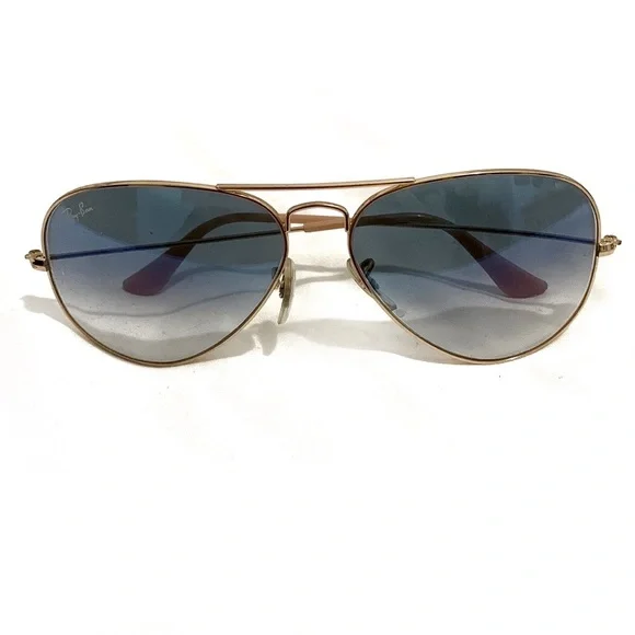 Ray-Ban Aviator Sunglasses - Gold Frame with Dark Blue ombré Lenses Amazon.com: Ray-Ban RB3025 Aviator Sunglasses Arista Gold w  main image 4